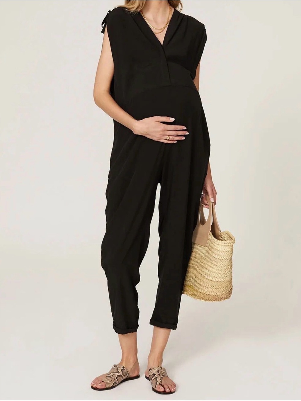 Hatch Maternity Twilight Jumpsuit Black Size 2